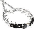 Herm Sprenger 3mm Prong Collar for Dog Training with Adjustable Length & Easy Quick Release Cliclock & Swivel Ring for Large Dogs (20-26" Neck)