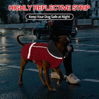 Doglay Dog Coat, Waterproof Dog Jacket Pet Winter Coat for Cold Weather with Thicken Furry Collar, Reflective Puppy Winter Jacket Warm Fleece Lining for Small Medium Large Pets
