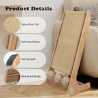 28inch Sisal L Shaped Cat Scratcher - 28 Inch Cat Scratch Ramp for Indoor Cat use,Vertical Cat Scratching Post,Wooden Climbing Kitten/Cats Furniture(Extra Large)