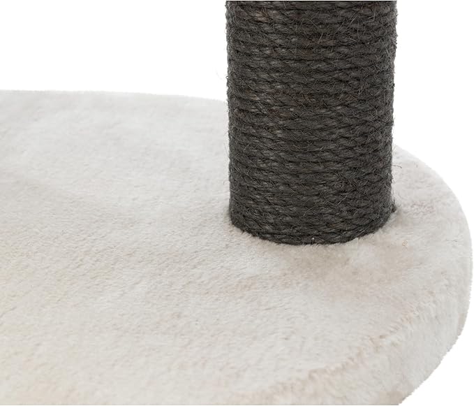 TRIXIE Moriles Cat Tower with Scratching Posts, Condo, Hammock, Padded Platform, Light Gray