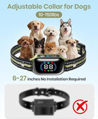 2-in-1 Bark & Shock Collar - Color Screen Dog Training Collar with Beep/Vibration/Shock/Anti Bark 4 Modes, 3300FT E Collar with Remote for Small Medium Large Dogs, IP67 Waterproof Rechargeable
