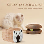 Kitty Kurlz Cat Toy Accordion Magic Organ Scratcher for Indoor Cats - Cardboard Interactive Ball Scratcher Pad, Reversible Kitten Enrichment Toy for Bored Cats
