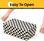 Cat Scratcher Box with 4 Scratching Pads&2 Separate Cardboard Boxes,2-in-1 Cardboard Cat Scratch for Multiple Kitten Interactive Play,Checkered(Ball & Fish Catnip Toy Included)