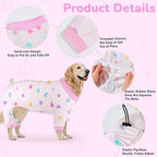 Glittme 2PACK Dog Pajamas Soft Dogs Clothes for Small Medium Dogs Elastic Cats Apparel Breathable Dog Pjs for Puppy