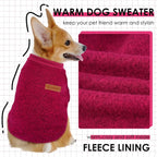 2 Pcs Dog Sweaters for Small Dogs Girl Boy Winter Fleece Clothes Warm Soft Dog Sweatshirt Outfit for Dogs Cats Pet Apparel