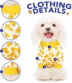 Paiaite Dog Pajamas Onesie: Comfortable Four-Legged Apparel for Small, Medium, & Large Dogs, Polyester Material for Comfort, Wrinkle Resistance, Moisture Wicking, Stretchiness Cartoon Duck XXL