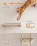 Feandrea Clickat Collection - No.007 Cat Wall Shelf, Extremely Quick Assembly, Unlimited Expandability, Replaceable Module and Felt Pad, Cat Wall Furniture
