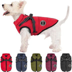 Dog Winter Coat,Warm Jacket Paded Fleece Dog Vest with Built in Harness,Windproof Reflective Cozy Adjustable Snow Pet Coat Clothes with Zipper for Small Medium Dogs
