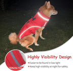Malier Dog Coat, Reflective Dog Jacket Waterproof Windproof Puppy Cold Weather Coats with Harness Built in, Winter Extra Warm Pet Coat Fleece Vest for Small Large Pets and Puppy (Red, Small)