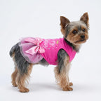 Fitwarm It's My Birthday Dog Dress - Pink, Small Dog Girl's Funny Birthday Dress with Bowknot