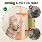 Cat Tree Tower with Scratching Post, Indoor 36in Medium Kitty Climbing Frame with Perch, Cave, Ball Toys, Multi Functional Kitten Climber and Scratcher, Stable Stand and Space Saving Design