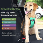 Dog Seat Belt, Safety Vest Dog Car Harness with Adjustable Buckle Dog Seat Belt for Vehicle Nylon Pet Safety Seat Belts Heavy Duty(L, Lake Blue)