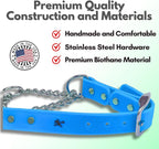 Martingale Collar for Dogs, Biothane, Stainless Steel Hardware, No Pull, Made in The USA, Professional Grade, Small, Light Blue