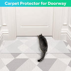 8.2ftx12.2inch Cat Carpet Protector, Robust Plastic Pets Scratch Stopper for Carpet, Widely Use,Clear Non-Slip Nail for Floor/Bedroom/Doorway/Porch Use,Prevent Carpets from Scratchin (8.2ftx12.2inch)