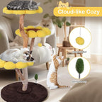 Generic Sunflower Cat Tree with Scratching Post Anti-Slip Climbing Frame Pet Bed Tower