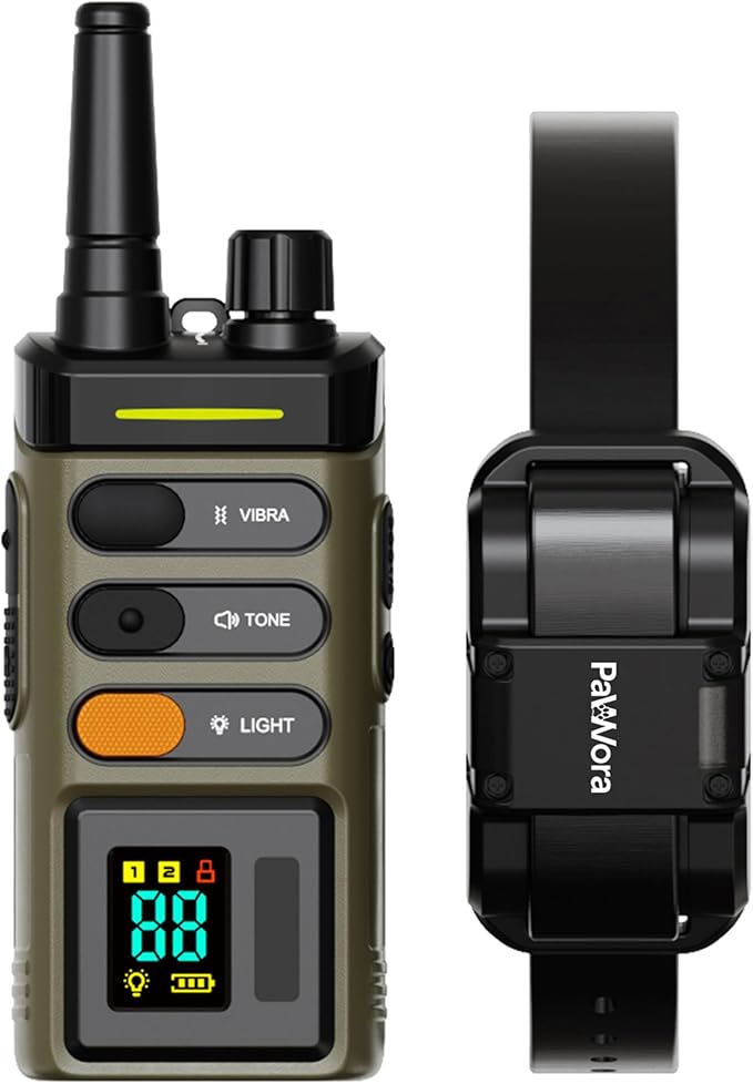 Dog Training Collar with Remote 4 Training Modes Beep, Vibration, Shock, Light 100 Levels, Fast 150ms Response, IPX7 Waterproof Long Range, LED Safety Light, Rechargeable for All Dog Sizes