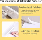 Cat Furniture Scratch Protector, Self-Adhesive Transparent Tape, Clear Scratch Guard for Sofa, Door & Furniture Protection (45x300cm)
