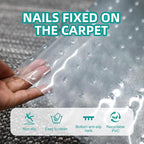 KHS 3.6FT Carpet Scratch Stopper, 2PCS Plastic Carpet Protector for Pets, Non-Slip Anti Scratch Under Door Cat Scratch Protector Mat, Easy to Cut Cat Scratch Protector Mat