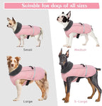 QBLEEV Warm Dog Coat Reflective Dog Jacket, Waterproof Dog Winter Coat Turtleneck Dog Clothes for Cold Weather, Thick Fleece Dog Snowsuit Christmas Dog Vest Pet Apparel for Small Medium Large Dogs 3XL