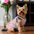 4 Pack Dog Slip Dresses Adorable Hand-Painted Pattern Puppy Dresses Summer Holiday Pet Clothes for Small Dogs (S)
