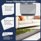 Anti Cat Scratch Furniture Protector, Transparent Self-Adhesive Couch Furniture Protectors from Cats Scratching Claws, Cat Scratch Couch Protector (17.5"X17.5")