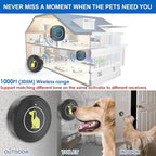 Dog Door Bell, Dog Bell for Training Doggie Door Bell for Dog Puppy Training Sliding Door/Go Outside Doorbell and Waterproof Touch Button