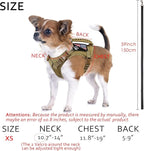 Tactical Dog Harness with Leash Tactical Puppy Vest with Rubber Handle K9 Military Adjustable Pet Harness for Outdoor Training XS Dog Harness (Brown Harness with Leash)