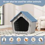 Bifanuo Dog House Outdoor Indoor for Small Dogs - Plastic Pet Shelter, Easy-Assemble & Weather-Resistant for Living Room, Balcony (Blue, 18" L x 22.4" W x 22.2" H)
