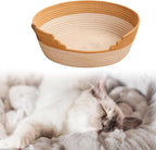Cat Bed Basket, Comfortable Lounge Bed, Grinding Claws, Scratching Resistant Cat Scratcher Rest Nest for Indoor Cats, M