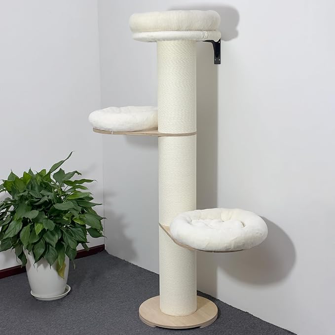 Plush Cat Bed for Large Cat Tree Cat Tower, 17.7"x 17.7"