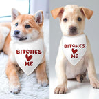 Bit-Ches Me Dog Bandanas Boy Girl Puppy Bandana Funny Cute Cooling Dog Bandana Photo Prop Pet Scarf Accessories for Pet Lovers Mom Dad Gifts