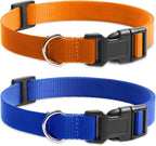 Modern Stylish Ecollar Replacement Strap, 3/4" Nylon Replacement Collar for Shock Collar with Quick Release Buckle, Adjustable Shock Collar Replacement Strap for Small Medium Large Dogs(Orange & Blue)