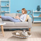 Cat Scratcher, High-Density Oval-Shaped Scratching Board, Water-Resistant and Durable Cardboard, Suitable for Medium to Large Breeds, Provides Firm and Cozy Resting Place