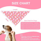 Easter Dog Bandanas 2-Pack for Small to Medium Dogs - Reversible Bunny & Carrot Pastel Plaid Scarf, Pink & Blue Pet Accessories for Spring Gift