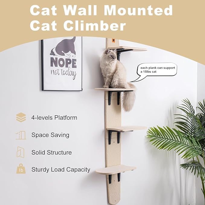 Cat Tree Door Hanger, Door Hanging Cat Climber Shelves, Vertical Space for Cats Doors Hanging