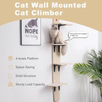 Cat Tree Door Hanger, Door Hanging Cat Climber Shelves, Vertical Space for Cats Doors Hanging