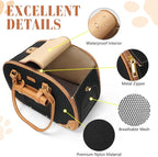 PetsHome Dog Carrier Purse, Pet Carrier, Foldable Waterproof Premium Nylon Pet Travel Portable Bag Carrier for Cat and Small Dog Home/Outdoor Small Black