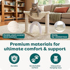 FurHaven 17.3" Tall Cat Scratching Post Tower for Indoor Cats, Sisal Cat Tree, Tiger Tough Hammock Interactive Playground, Toys & Perches for Cats, Sisal, Cream