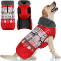 Doglay Dog Coat, Waterproof Dog Jacket Pet Winter Coat for Cold Weather with Thicken Furry Collar, Reflective Puppy Winter Jacket Warm Fleece Lining for Small Medium Large Pets