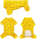 Paiaite Dog Pajamas Onesie: Comfortable Four-Legged Apparel for Small, Medium, & Large Dogs, Polyester Material for Comfort, Wrinkle Resistance, Moisture Wicking, Stretchiness Rotating Duck XL