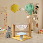 Cat Climbing Tree | Cactus Cat Tree Playhouse,Interactive Cat Tree Playhouse, Removable Cat Climber Stand with Space, Scratching Posts, Balls for Small Large Cats