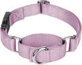 Martingale Collar for Dogs with Quick Release Buckle, Heavy-Duty Solid Color Nylon Training Collars - Adjustable No-Slip Design for Medium & Large Dog
