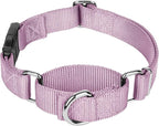 Martingale Collar for Dogs with Quick Release Buckle, Heavy-Duty Solid Color Nylon Training Collars - Adjustable No-Slip Design for Medium & Large Dog