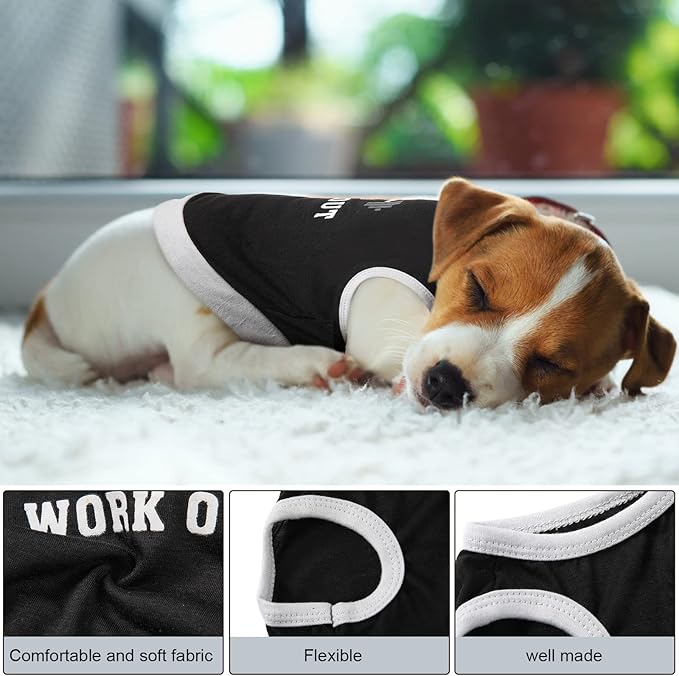 Reginary 8 Pcs Dog Clothes for Small Dogs Boy Summer Shirts Soft Breathable Chihuahua Yorkie Cute Pattern Sleeveless Puppy Cat Tank Top Tee Vest Fit for Mini and Medium Dogs(Small)
