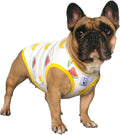 iChoue 100% Breathable Cotton French Bulldog Halloween Cartoon T Shirts Cute Clothes for Medium Dogs Vest Tank Tops Frenchie English Boston Terrier Pitbull Watermelon Banana - Large Plus