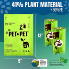 Pet N Pet 720 Counts, Unscented Dog Poop Bags Rolls, 41% Plant Based & 59% PE Poop Bags For Dogs with Dispenser, 48 Rolls Extra Thick Dog Waste Bag, Doggie Poo Bag