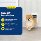 PetSafe Plastic Pet Door - Easy Install for Wood, PVC Metal & Paneled Doors - Rust-Free Plastic Frame - Flap Dimensions 5 1/4" W x 8 1/8" H - for Small Pets Weighing Up to 15 Lb