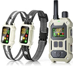BLACKDOG Military Dog Shock Collar 2 Dogs (5-150lbs) - 4200ft Dog Training Collar with Remote, 4 Training Modes, Flashlight&Strobe, 90-Day Battery, IP67 Waterproof Dog E Collar for All Breeds (Beige)