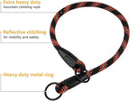 BronzeDog Rope Pro Training Dog Collar Braided No Pull Quick Release Round Lead Collars for Dogs Small Medium Large Puppy (XS - 15.7" Long, Orange)