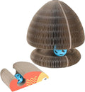 Kitty Curls Cat Toy Kurlz, Interactive Scratch Pad, Foldable Accordion,Recyclable Scratcher with Ball (Orange)